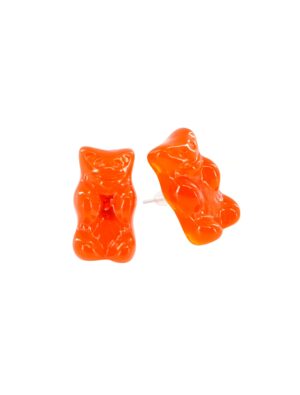 Kostümzubehör Ohrstecker HARIBO Goldbären rot