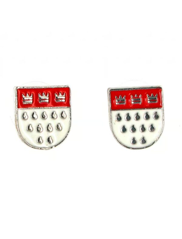 Kostümzubehör Ohrstecker Köln Wappen silber