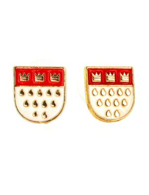 Kostümzubehör Ohrstecker Kölner Wappen gold