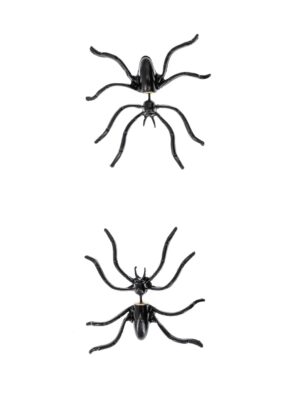 Kostümzubehör Ohrstecker Spinnen Farbe: schwarz