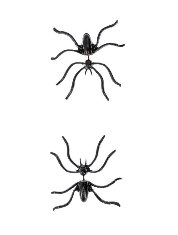 Kostümzubehör Ohrstecker Spinnen Farbe: schwarz