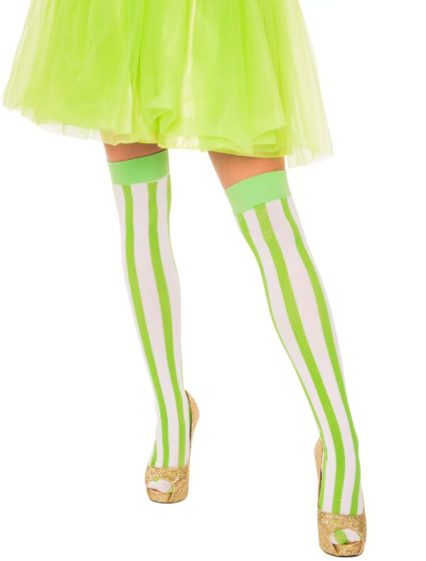 Kostümzubehör Overknees FLIMM weiß/grün one size