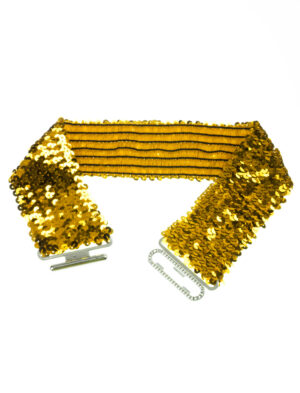 Kostümzubehör Paillettengürtel gold