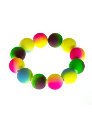 Kostümzubehör Perlenarmband Neonfarben Farbe: mehrfarbig