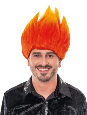 Kostümzubehör Perücke Flamme rot/gelb