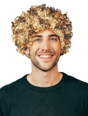 Kostümzubehör Perücke Lockenkopf blond/braun