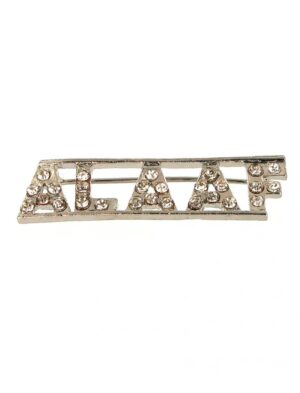 Kostümzubehör Pin Alaaf Strasssteine silber