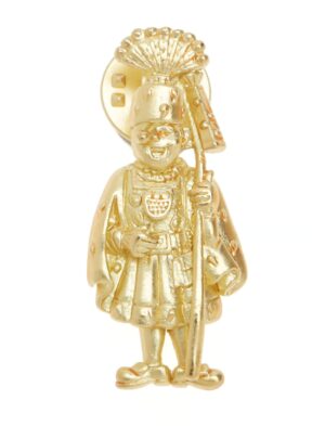 Kostümzubehör Pin Bauer gold bewegl. Beine