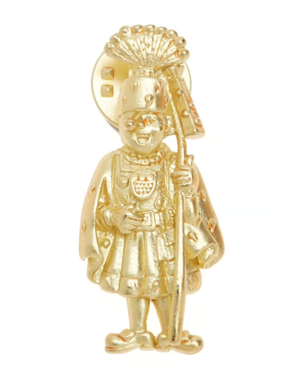 Kostümzubehör Pin Bauer gold bewegl. Beine
