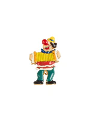 Kostümzubehör Pin Clown Bulli mit Ziehharmonika Farbe: mehrfarbig