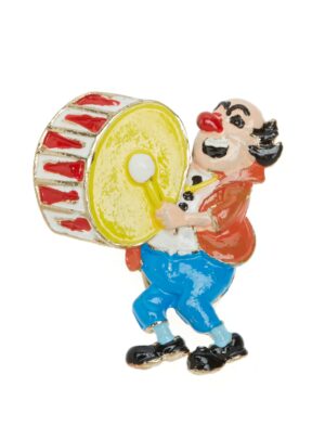 Kostümzubehör Pin Clown Pipo mit Pauke Farbe:
