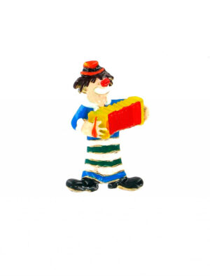 Kostümzubehör Pin Clown Popow mit Ziehharmonika Farbe: mehrfarbig