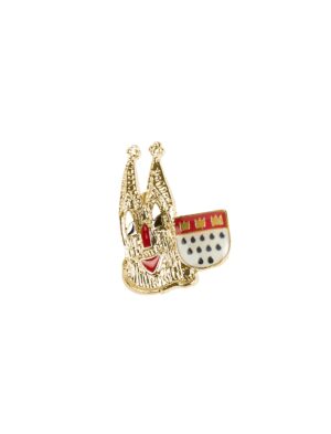 Kostümzubehör Pin Dom mit Wappen gold