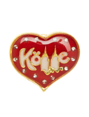 Kostümzubehör Pin Herz Kölle gold