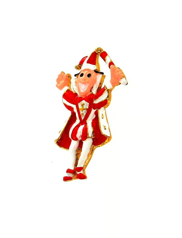 Kostümzubehör Pin Karnevalsprinz rot/weiß