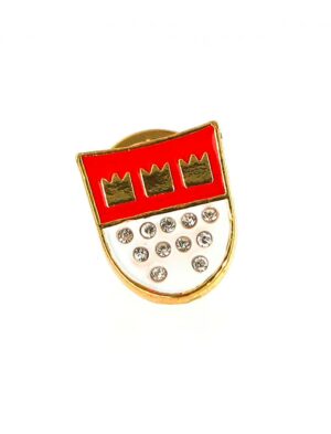 Kostümzubehör Pin Köln Wappen groß Farbe: gold