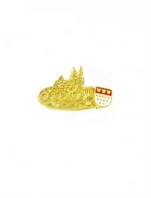 Kostümzubehör Pin Kölner Skyline mit Wappen Farbe: gold