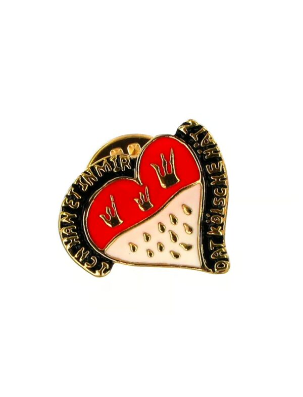 Kostümzubehör Pin Kölsches Hätz Farbe: rot/weiß