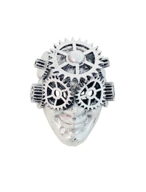 Kostümzubehör Pin Minimaske silber