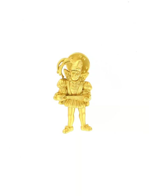 Kostümzubehör Pin Prinz bewegliche Beine Farbe: gold