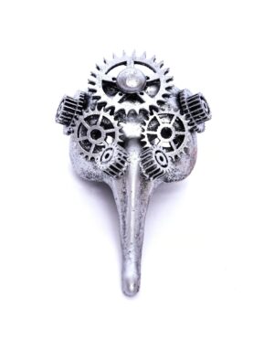 Kostümzubehör Pin Schnabelmaske silber