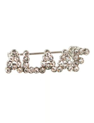 Kostümzubehör Pin Schriftzug Alaaf silber