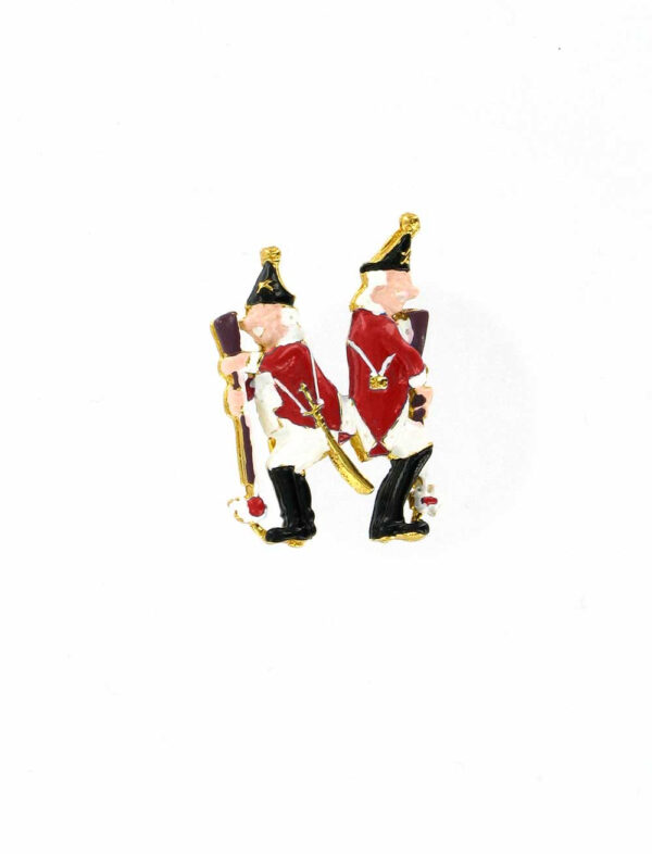 Kostümzubehör Pin Stippefötche rot/weiß