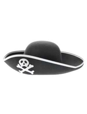 Kostümzubehör Piratenhut Erwachsene schwarz