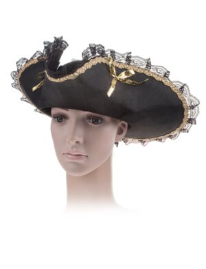 Kostümzubehör Piratenhut Fanny schwarz