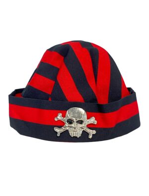 Kostümzubehör Piratenhut Kinder rot/schwarz