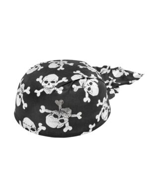 Kostümzubehör Piratenkappe Kinder schwarz/silber 54