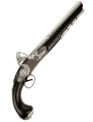 Kostümzubehör Piratenpistole schwarz 34cm