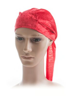 Kostümzubehör Piratentuch Bandana Samt rot