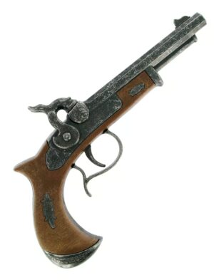 Kostümzubehör Pistole Derringer Doppel Farbe: schwarz
