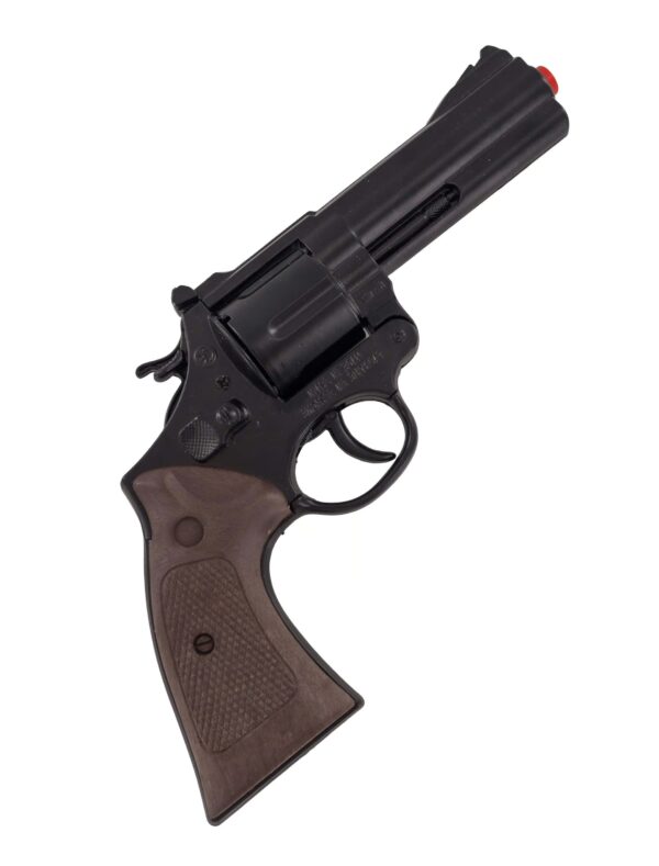 Kostümzubehör Pistole Magnum 12er Schuss Farbe: schwarz