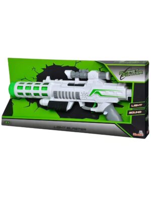 Kostümzubehör Pistole Planet Fighter mit Licht und Sound Kinder grün/weiß