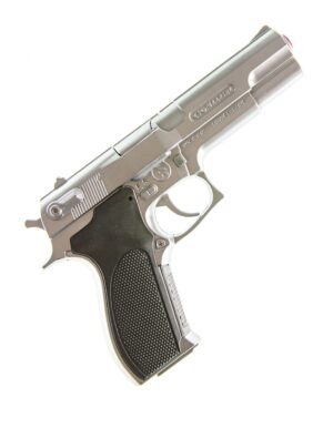 Kostümzubehör Pistole Police Smith & W. 8-Schuss Farbe: silber