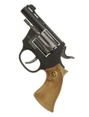 Kostümzubehör Pistole Super 8 schwarz/braun