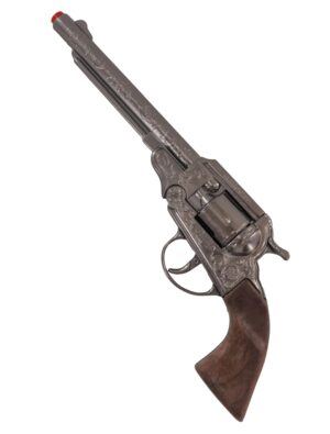 Kostümzubehör Pistole Super Cowboy 8er Schuss Farbe: silber