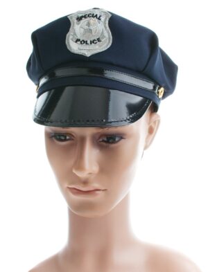 Kostümzubehör Polizeimütze Amerika dunkelblau 54