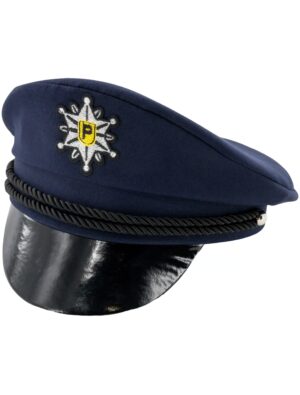 Kostümzubehör Polizeimütze Kinder schwarz/blau one size