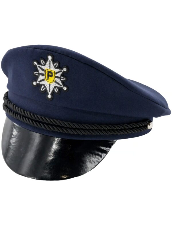 Kostümzubehör Polizeimütze Kinder schwarz/blau one size