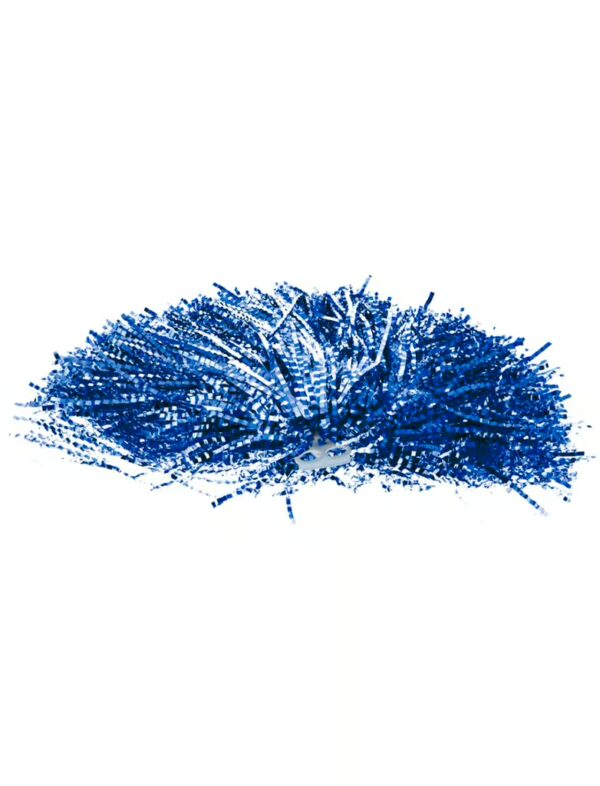 Kostümzubehör Pom Pom metallic blau