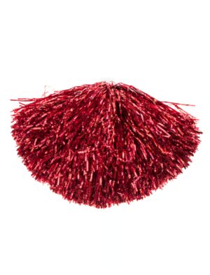 Kostümzubehör Pom Pom metallic rot