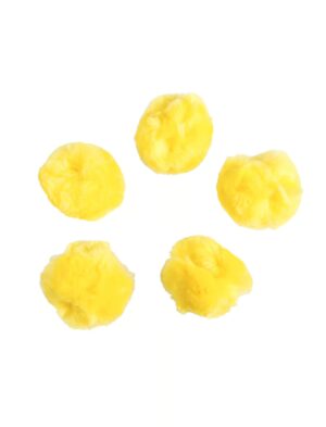 Kostümzubehör Pompons 5 Stk. Damen gelb