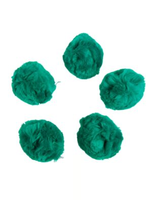 Kostümzubehör Pompons 5 Stk. Damen grün