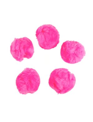 Kostümzubehör Pompons 5 Stk. Damen pink