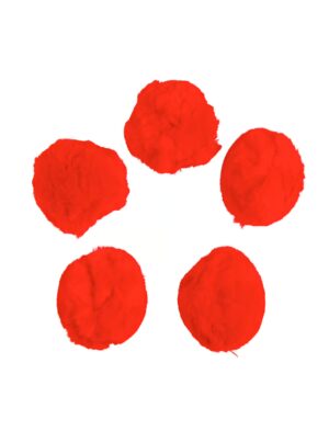 Kostümzubehör Pompons 5 Stk. Damen rot