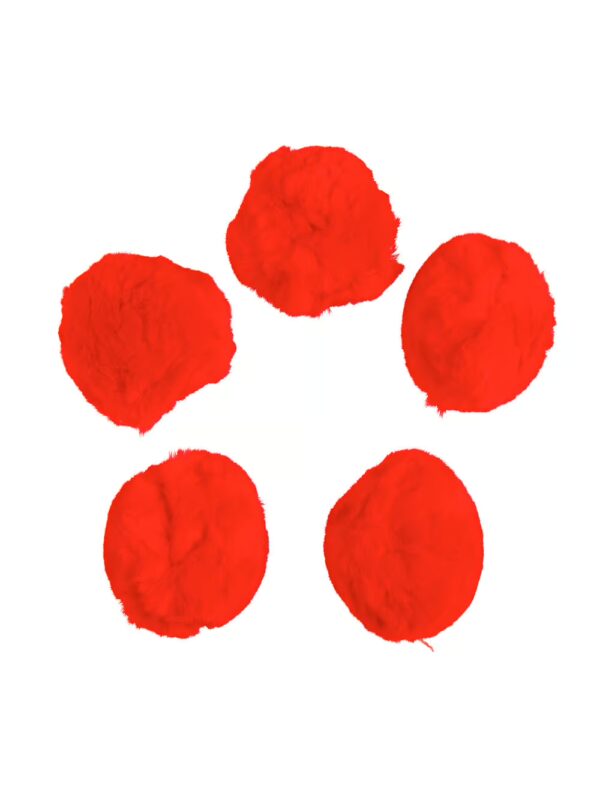 Kostümzubehör Pompons 5 Stk. Damen rot