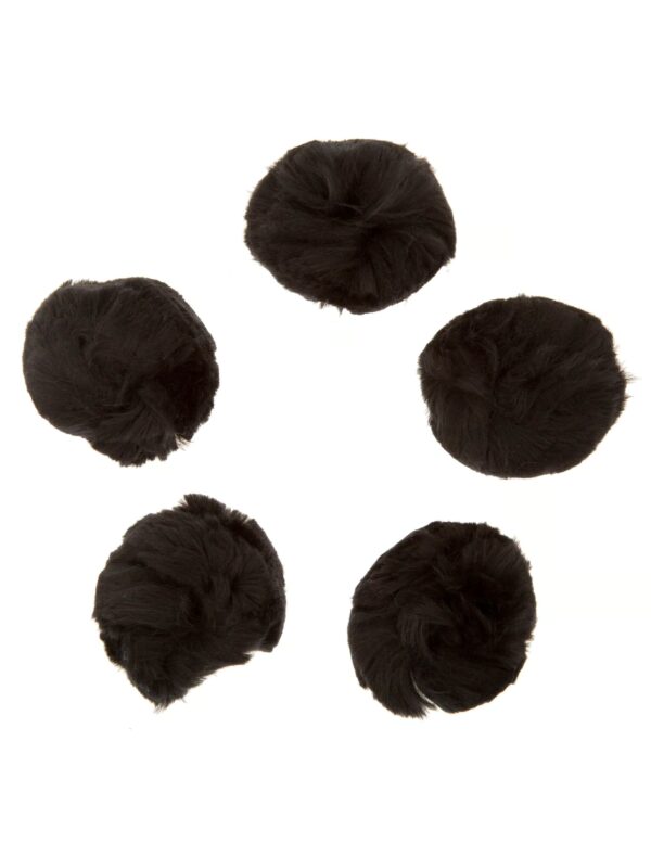 Kostümzubehör Pompons 5 Stk. Damen schwarz